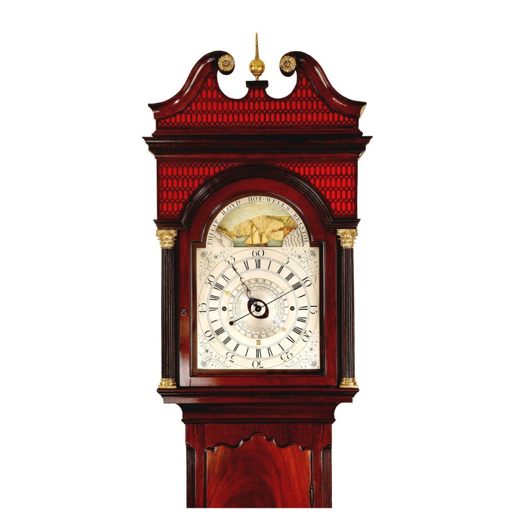AN OUTSTANDING RARE TIDAL LONGCASE CLOCK BY PHILIP LLOYD OF HOTWELLS BRISTOL The Antique Clock