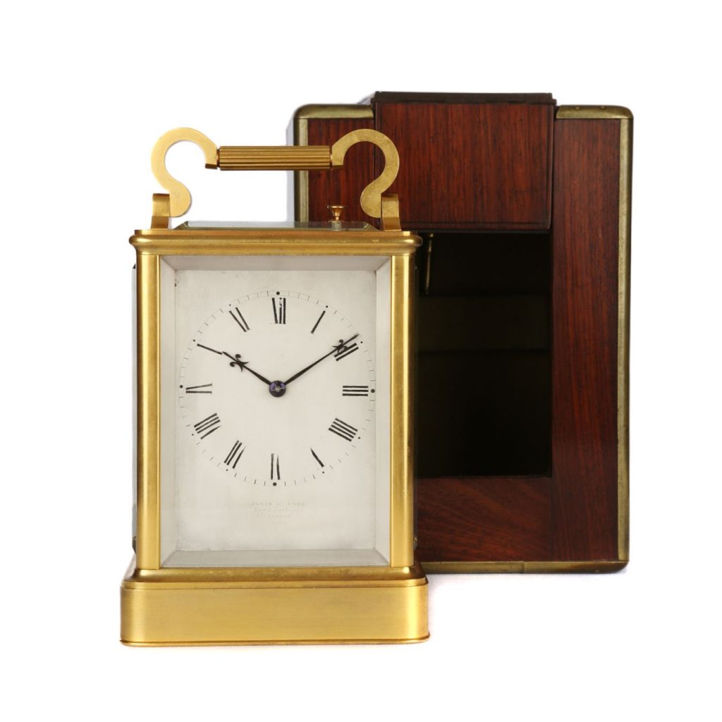 JAMES MCCABE No.3260 ENGLISH REPEATING CARRIAGE CLOCK & ORIGINAL CASE