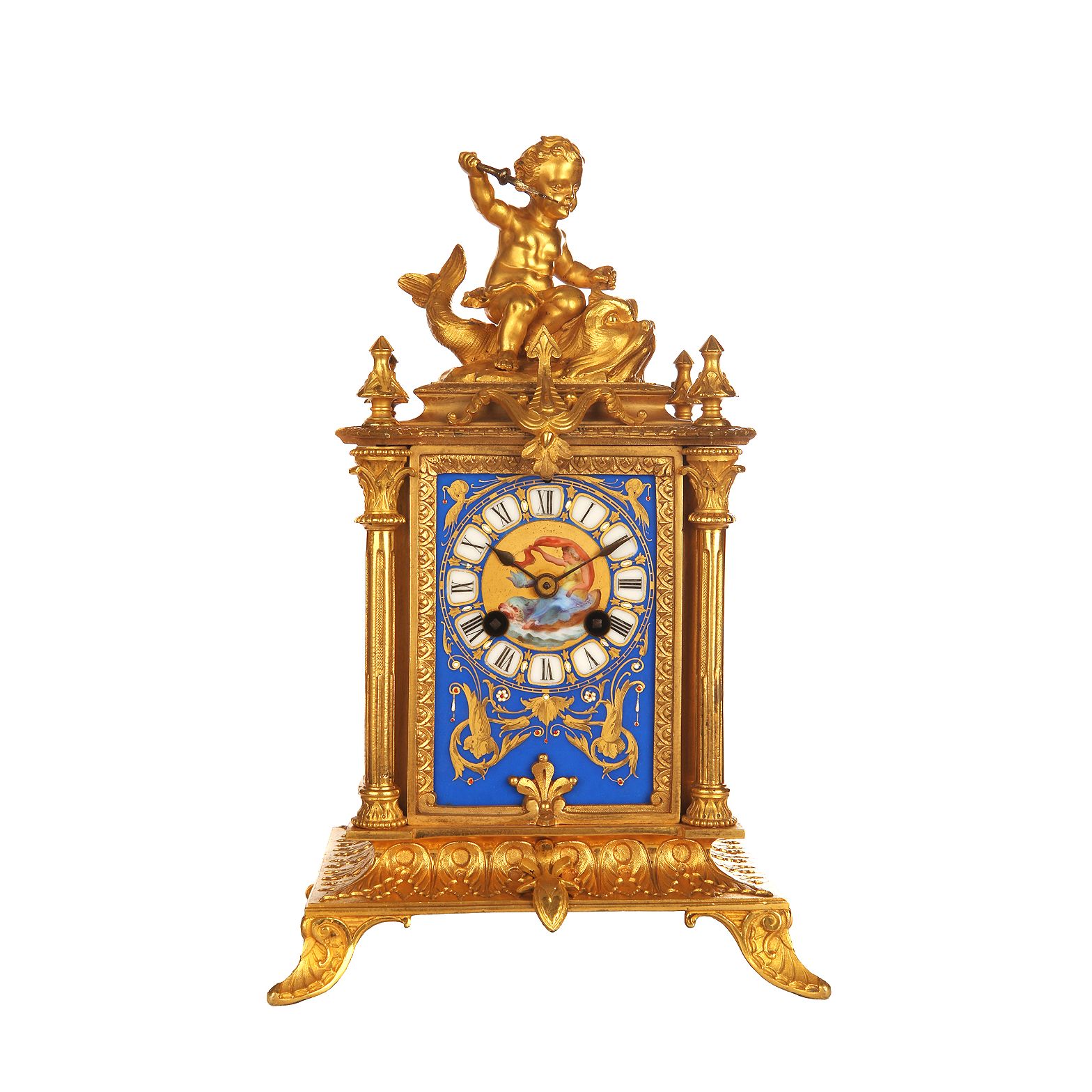 Porcelain Gilt French Ormolu Antique Mantel Clock The ormolu clock tells the story of two competing hotels in austria, one owned by herr stroh and the other by frau lublonitsch. gilt french ormolu antique mantel clock