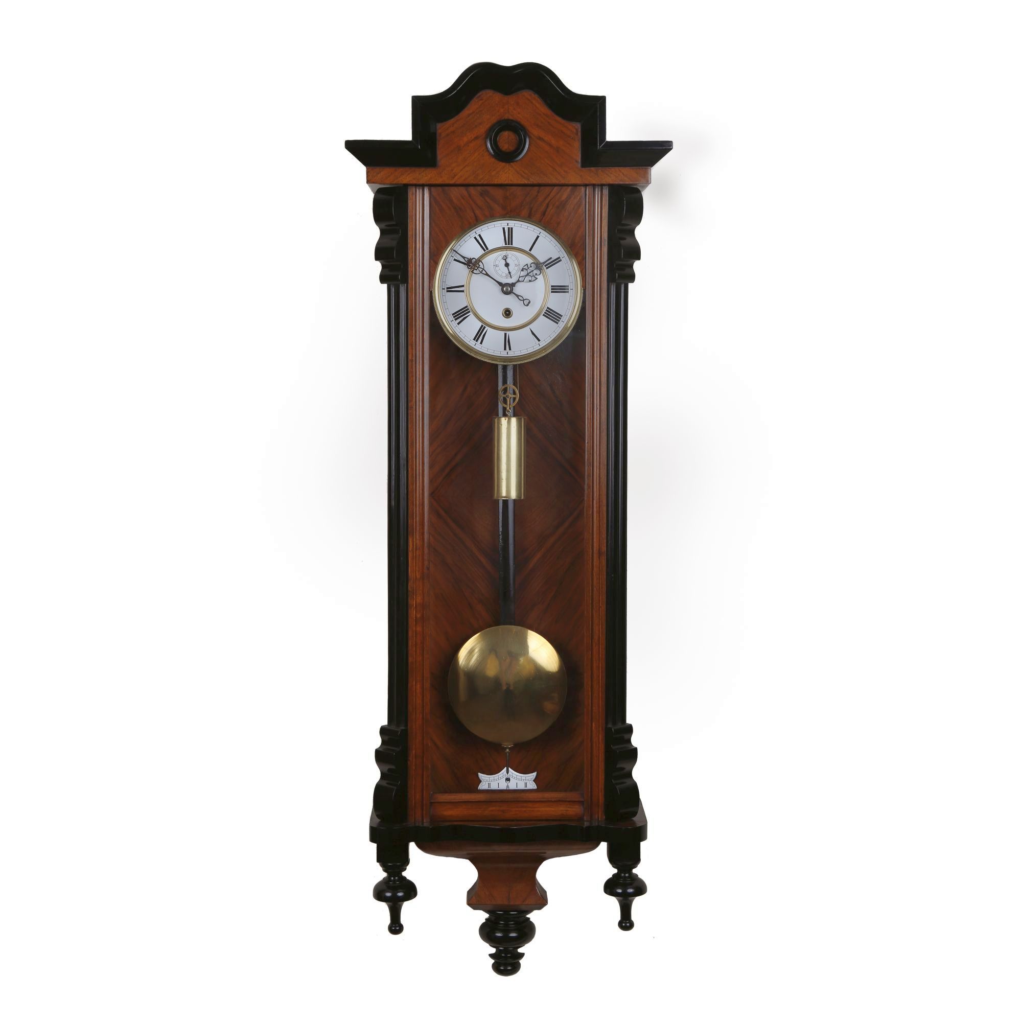 Dark Oak With Automatic Night Shut Off_UK Home Regulator Pendulum Wall Clock 