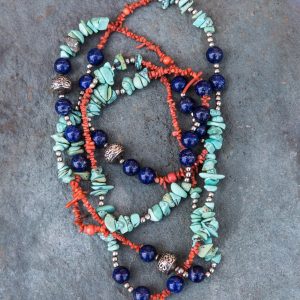 lapis-lazuli-turquoise-coral-silver-necklace