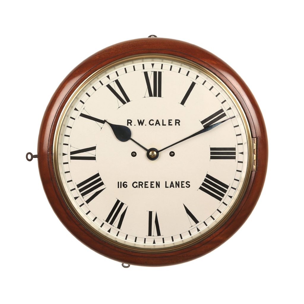 R. W. GALER of 116 GREEN LANES FUSEE STRIKING DIAL CLOCK The Antique