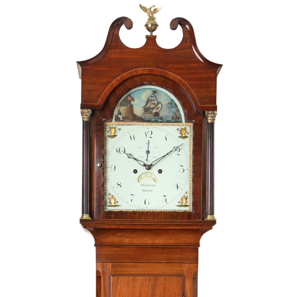 ROCKING SHIP AUTOMATA LONGCASE CLOCK JOSEPH WESTCOTT BRISTOL The