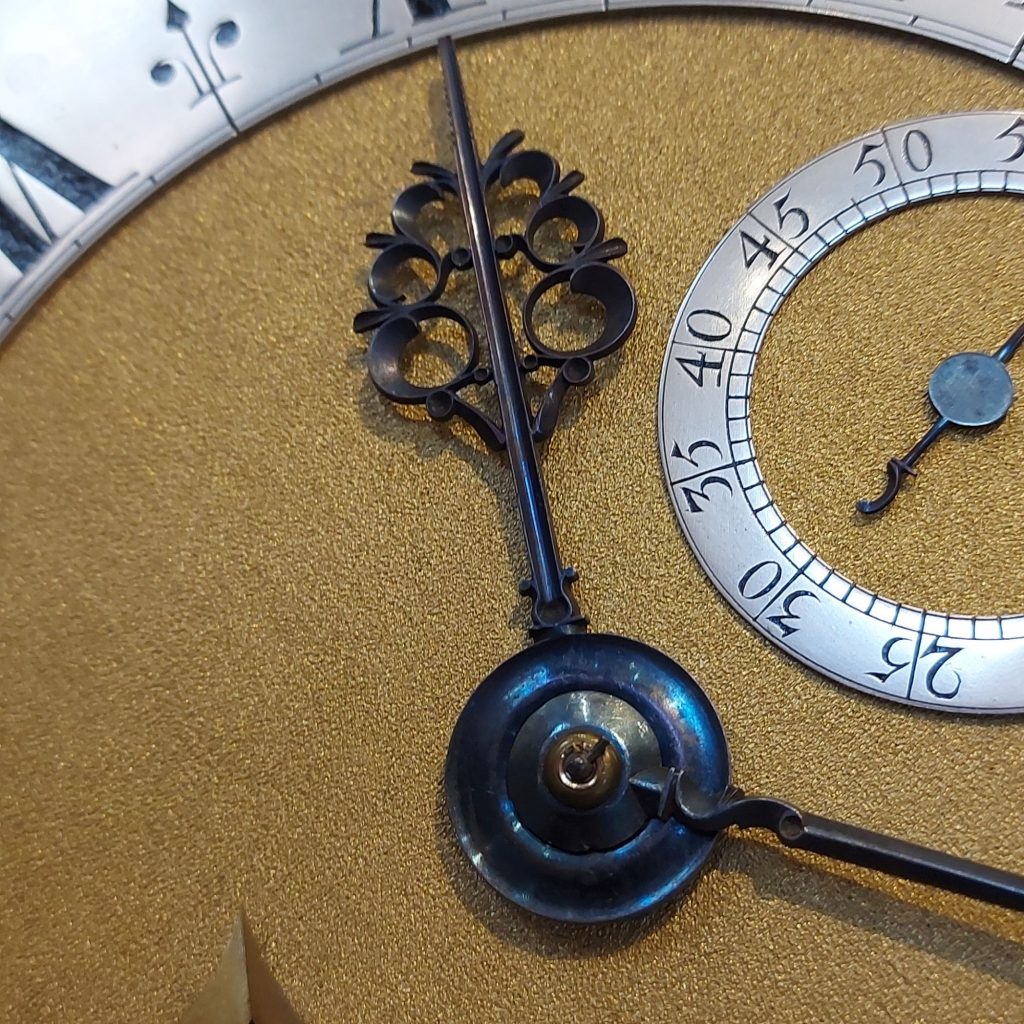 A MONTH DURATION WALNUT LONGCASE CLOCK JOHN KNIBB OXFORD The