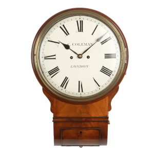 c-coleman-london-fusee-striking-drop-dial-wall-clock